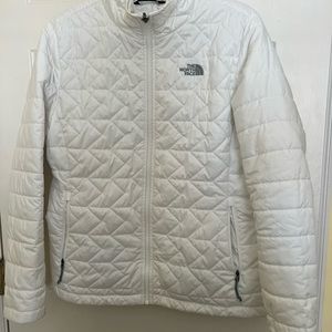 White Northface coat